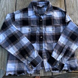 Plaid Button-Up Shirt